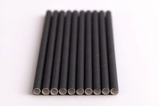 Picture of STRAWS PAPER 6 X 150MM BLACK X500