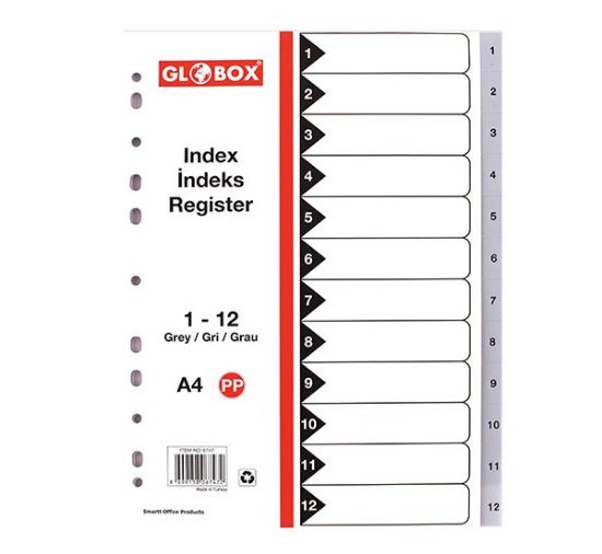Picture of DIVIDERS PP 1-12 NUMBERED