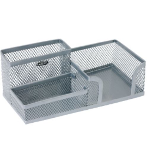 Picture of WIRE DESK ORGANISER 3PART HY69058 SILVER