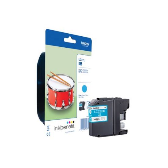 Picture of BROTHER INK CART. CYAN LC22UC