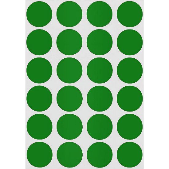 Picture of ROUND STICKERS 25MM GREEN X100