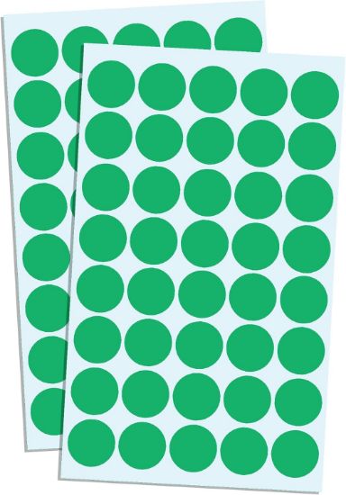 Picture of ROUND STICKERS 19MM GREEN X175