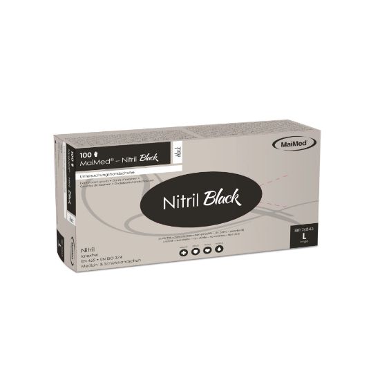 Picture of NITRILE PF GLOVES LARGE BLACK X100